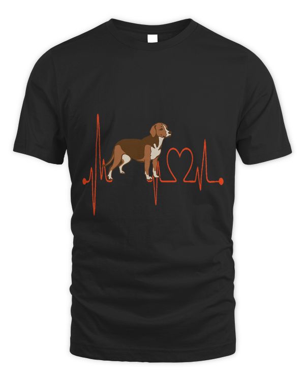 American Foxhound Dog Heartbeat EKG My Dogs Are My Cardio