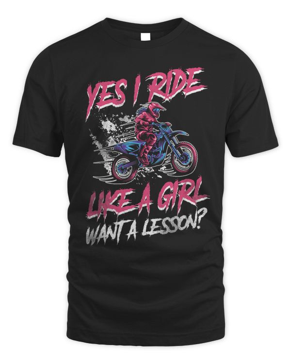 Dirt Bike Motorcross MX Rider Vintage Girl