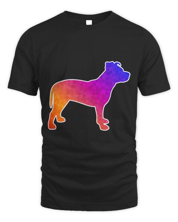 American Staffordshire Terrier Art Shirt Low Poly Design