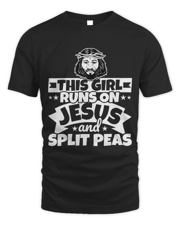 Girl runs on Jesus and Split peas