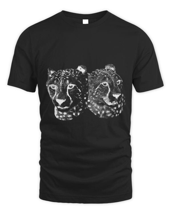 Cheetah head Structure Front Lateral White