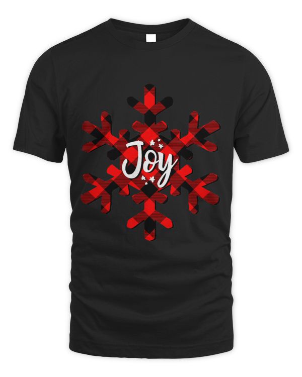Joy Buffalo Plaid Snowflake