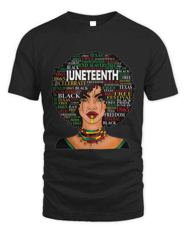 Juneteenth Melanin Black Women Natural Hair Afro Graphic