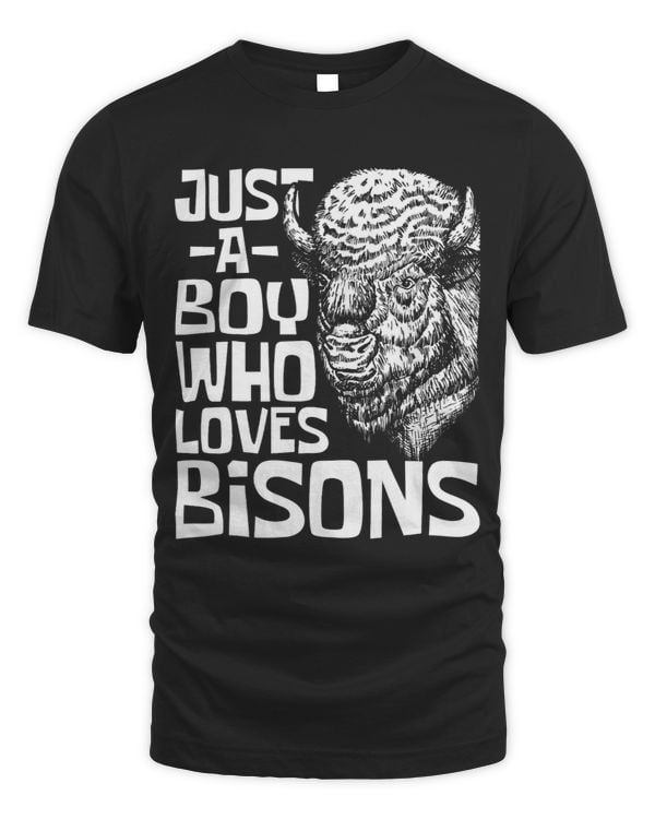 Just A Boy Who Loves Bisons American Buffalo Wildlife