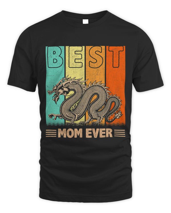 Best Dragon Mom Ever Retro Graphic Mama Mothers Day