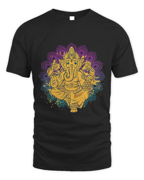 Ganesh with Mandala. Hindu Design