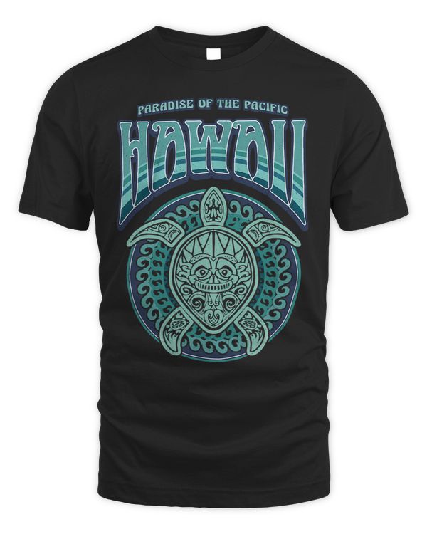 Hawaiian tee for Women Men Sea Turtles in Vintage Travel 216
