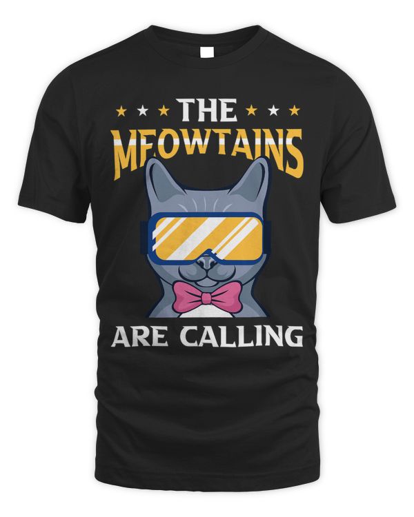 The Meowtains Are Calling Motive for a Snowboarder