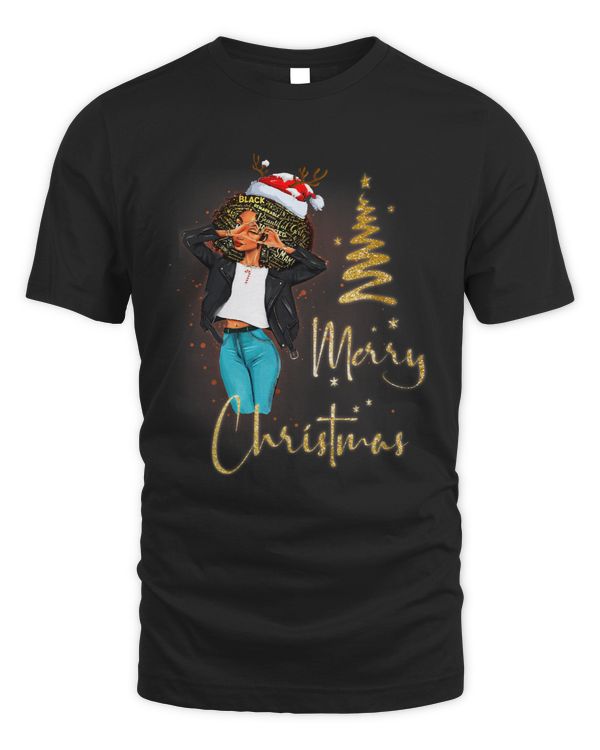 Funny Black Mrs Santa Just A Girl Who Loves Christmas 304