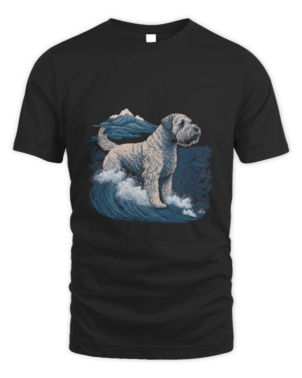 Surrealism Japanese Painting SoftCoated Wheaten Terrier dog