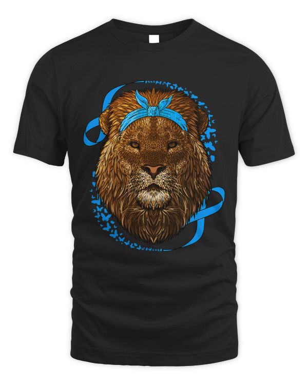 Lion Diabetes Awareness Blue Bandana T1D Survivor 301