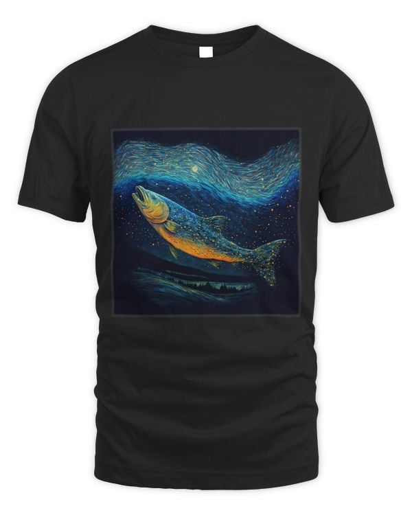Surrealism Starry Night Atlantic Salmon
