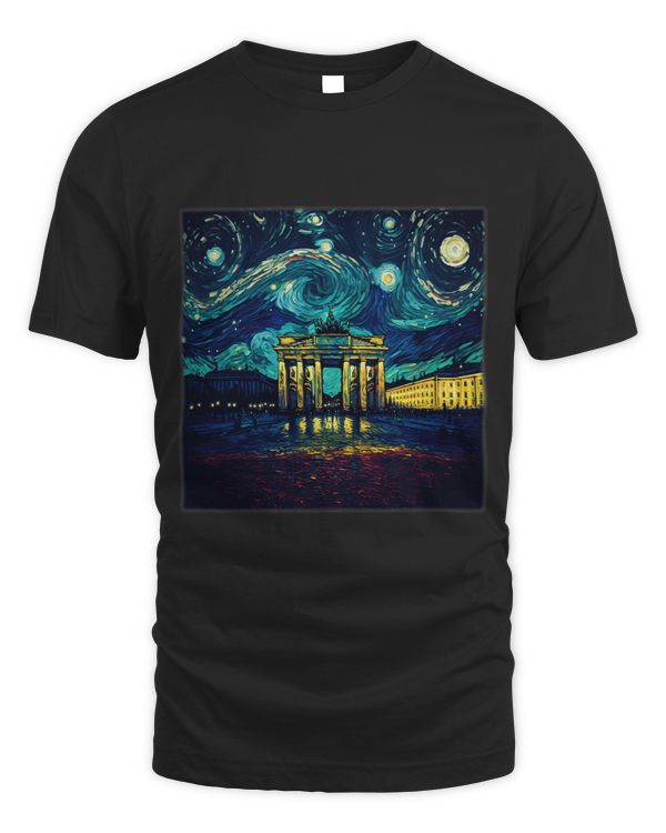 Surrealism Starry Night Brandenburg Gate 1