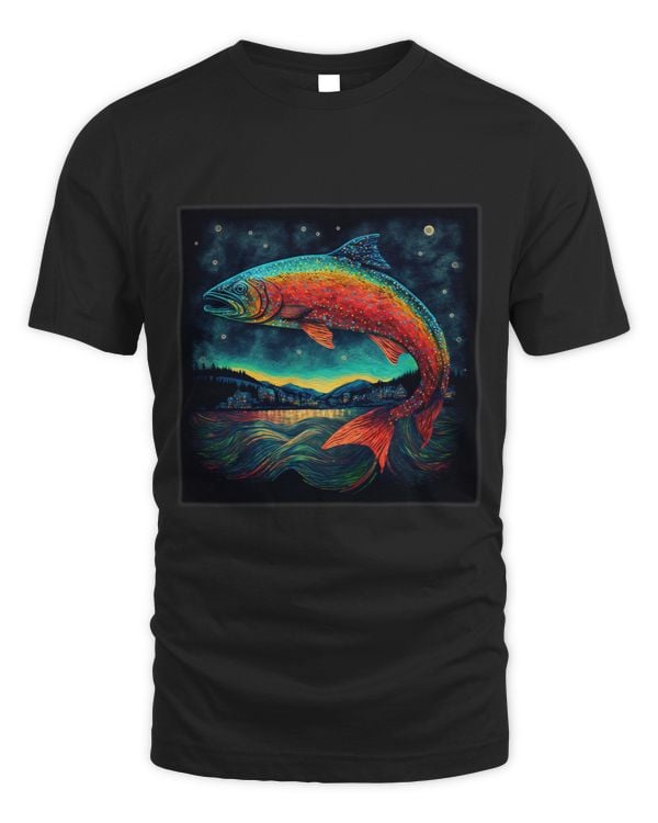Surrealism Starry Night Coho Salmon
