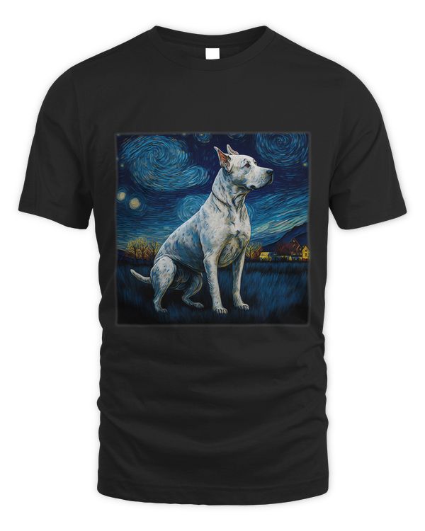 Surrealism Starry Night Dogo Argentino Dog 1