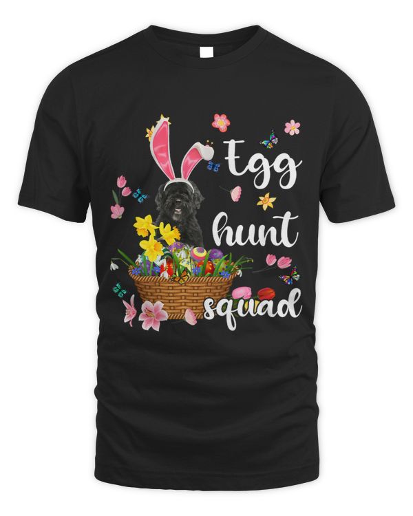 Portuguese Water Dog Happy Easter Day Colorful Egg Hunt