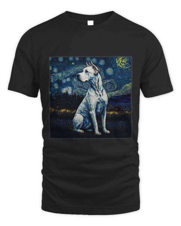 Surrealism Starry Night Dogo Argentino Dog 2