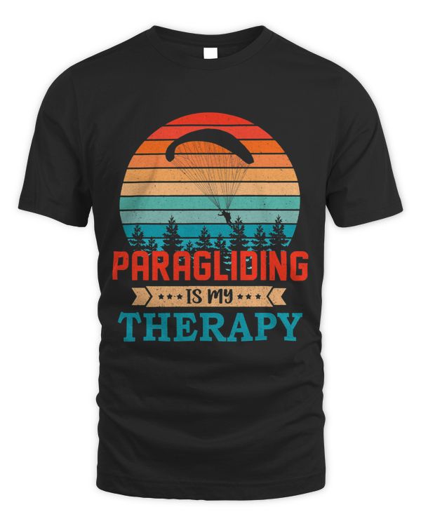 Retro Sunset Paragliding Is My Therapy Gift for Paragliders