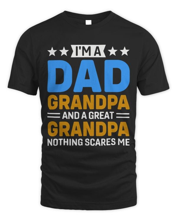Mens Fathers Day Shirt for Dad Great Grandpa Tee Plus Size