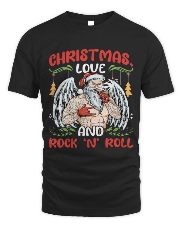 Heavy Hard Metal Santa Christmas Love and Rock n Roll