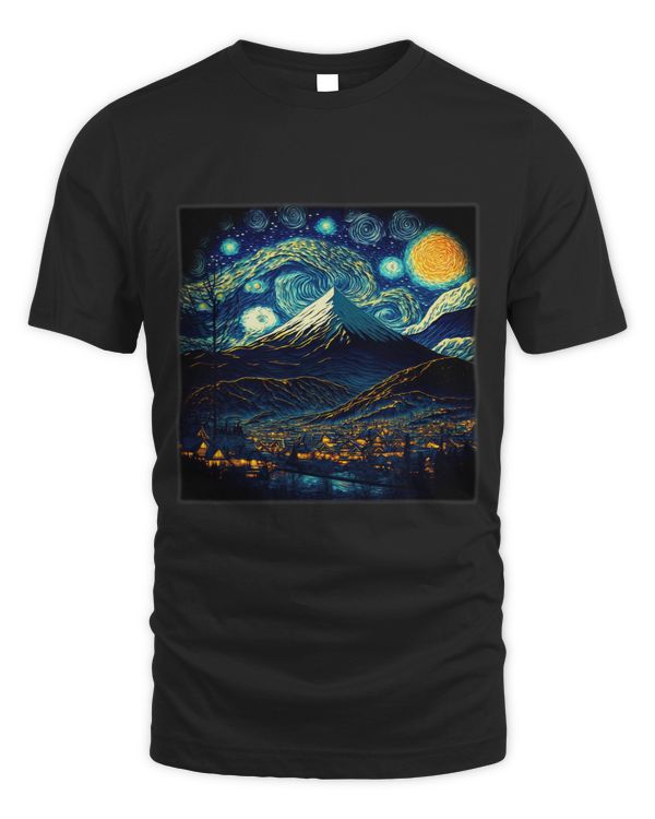 Surrealism Starry Night Mount Fuji 1