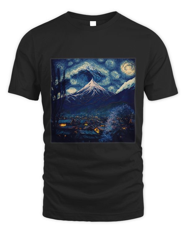 Surrealism Starry Night Mount Fuji