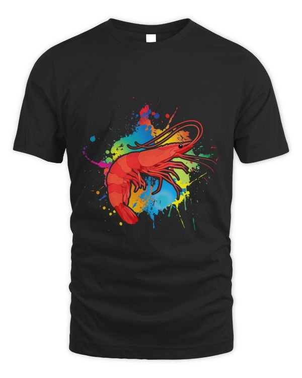 Cherry Shrimp Shirt Watercolor Fish Fresh Water Aquarium