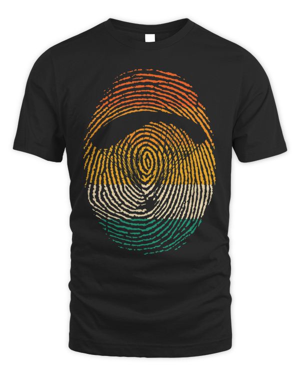 Paraglider Parasailing Lover Retro Paragliding Fingerprint