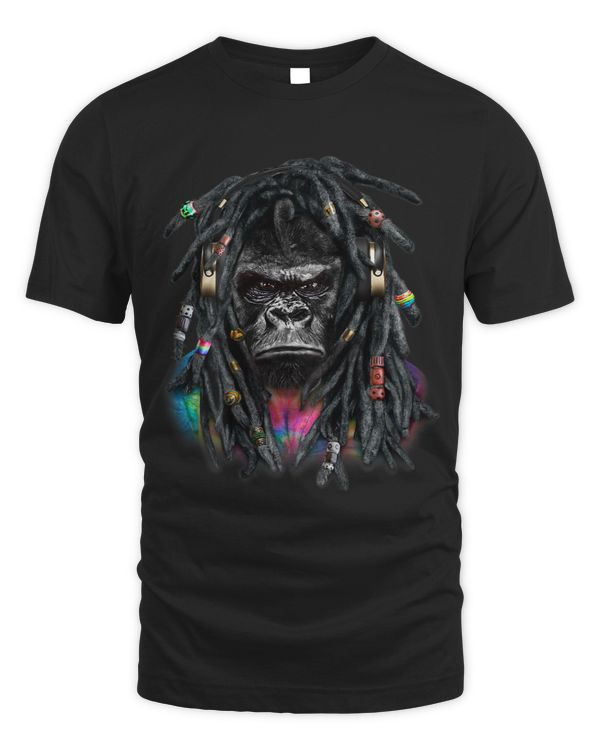 Gorilla with Reggae Dreadlocks Hair
