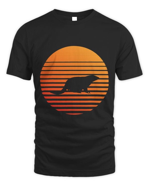 Mongoose Shadow silhouette in front of a Sun