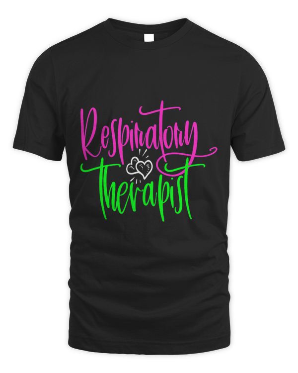 Respiratory Therapist Therapy Care Week RT Pink Green Heart