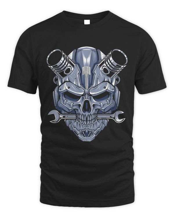 Graphic Mechanic Gift Mechanic Skull Car Fixing Garage Auto