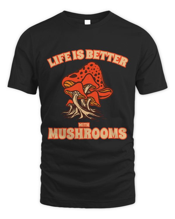 Life is Better with Mushrooms Foraging Cottagecore Design