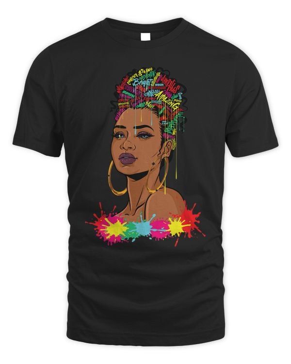Melanin Drip Art Paint Black Women Brown Skin Girls Crafter