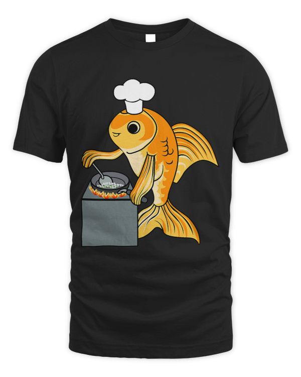 Goldfish Chef Ironic Quote Cute Fish Cooking