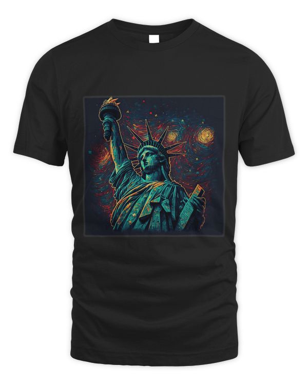 Surrealism Starry Night Statue of Liberty