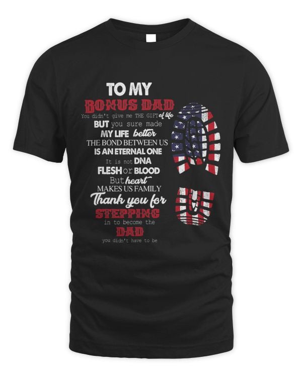 To My Bonus Dad From Step Daughter Son Funny Fathers Day
