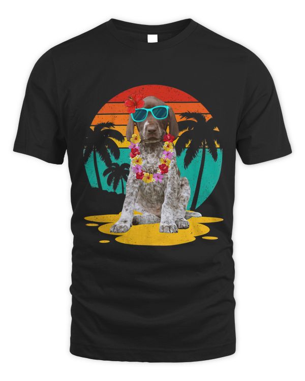Vintage German Short Pointer Lover Wearing Sunglasses Hawaii