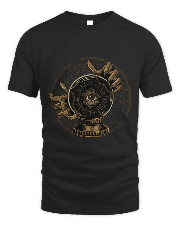 Fortune Teller Gypsy Illuminati Crystal Ball Occult Psychic T-Shirt