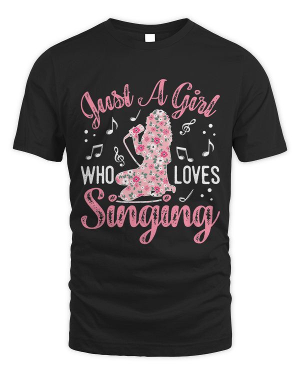 Just A Girl Who Loves Singing Flower Cute Female Singer
