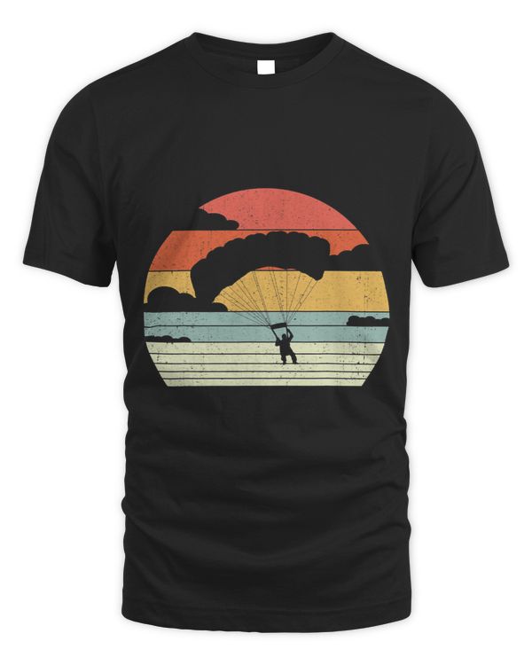 Retro Clouds Paragliding Vintage Parachute Paraglider