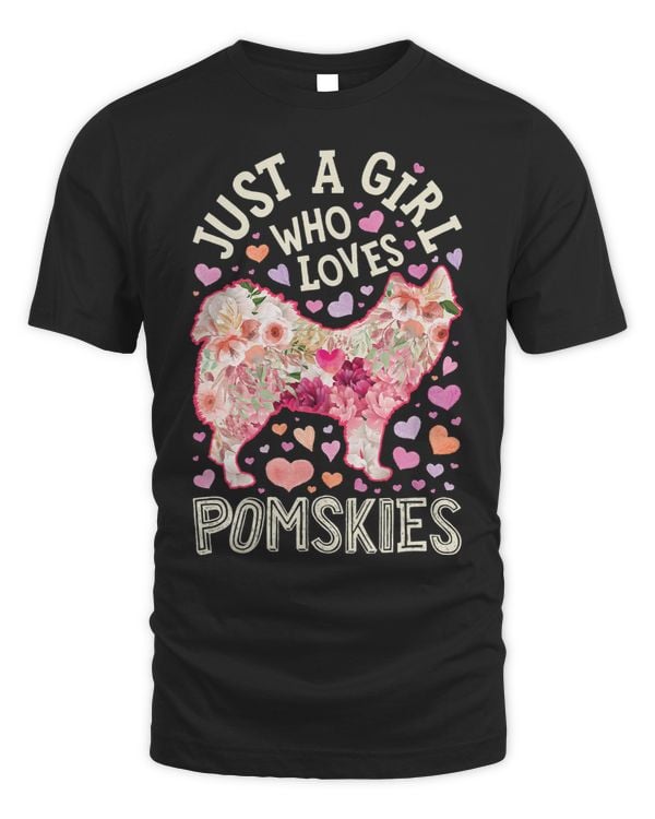 Pomsky Just A Girl Who Loves Pomskies Dog Flower Cute Floral 138
