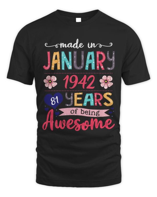 made in january 1942 81st birthday january girl