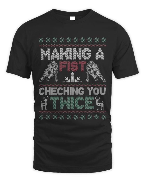 Making A Fist Checking You Twice Ugly Christmas Pajama Party