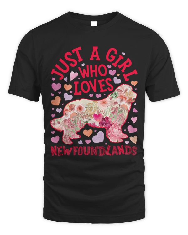 Newfoundland Just A Girl Who Loves Dog Flower Women Floral 133