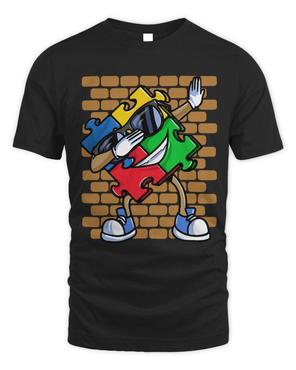 Autism Awareness Month Dabbing Puzzle Piece