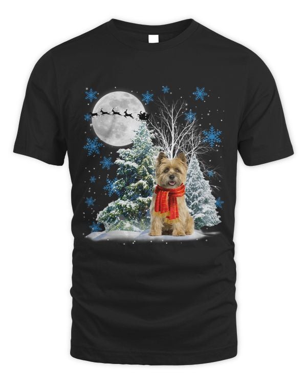 Cairn Terrier Under Moonlight Snow Christmas Pajama 137