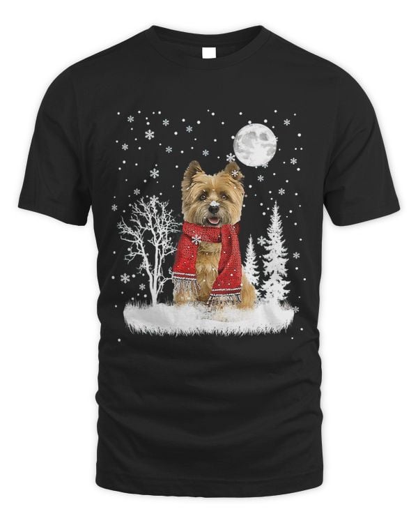 Cairn Terrier Under Moonlight Snow Christmas Pajama 337