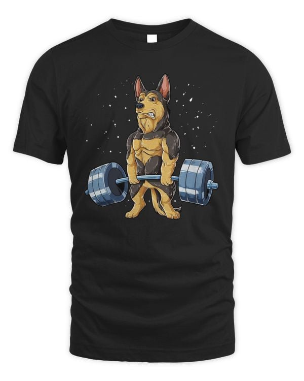 German Shepherd Weightlifting