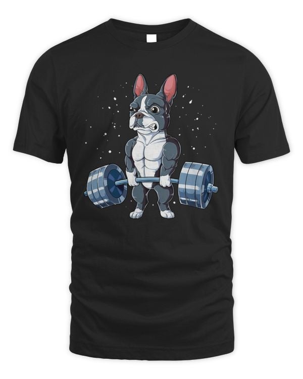 Boston Terrier Weightlifting